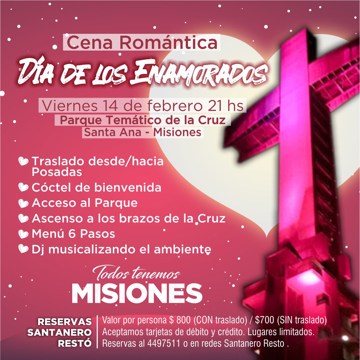 Noche de enamorados en La Cruz de Santa Ana